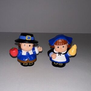 Fisher Price Little People Thanksgiving Pilgrim Boy & Girl Mayflower 2006